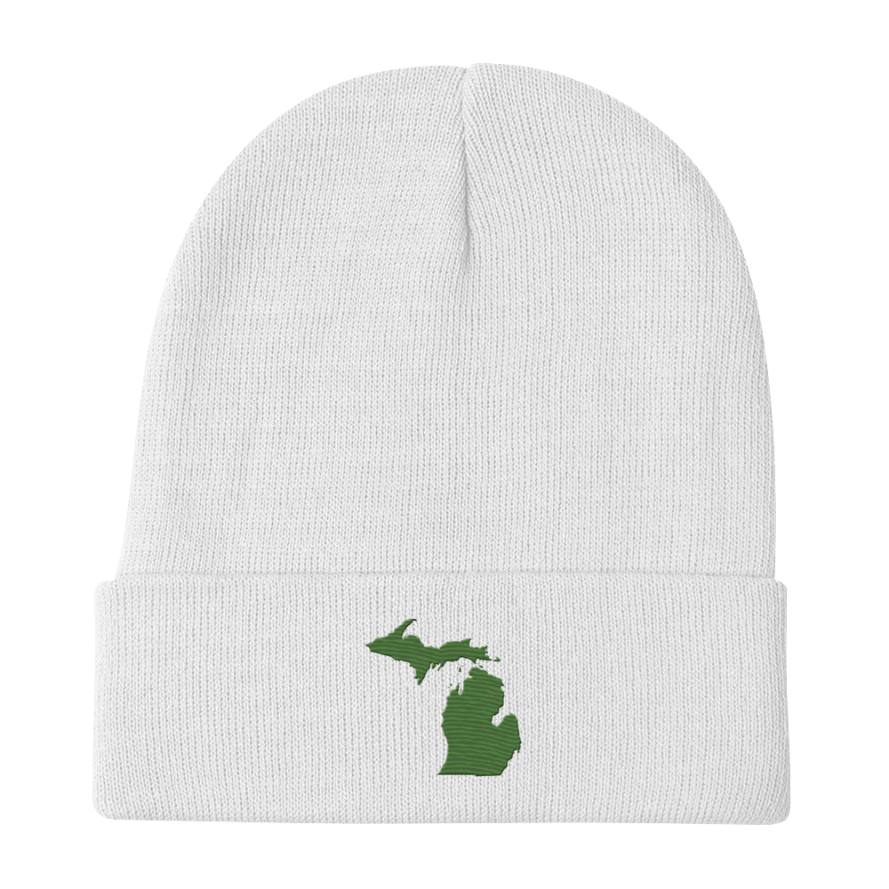 Michigan Winter Beanie | Pine Green Outline