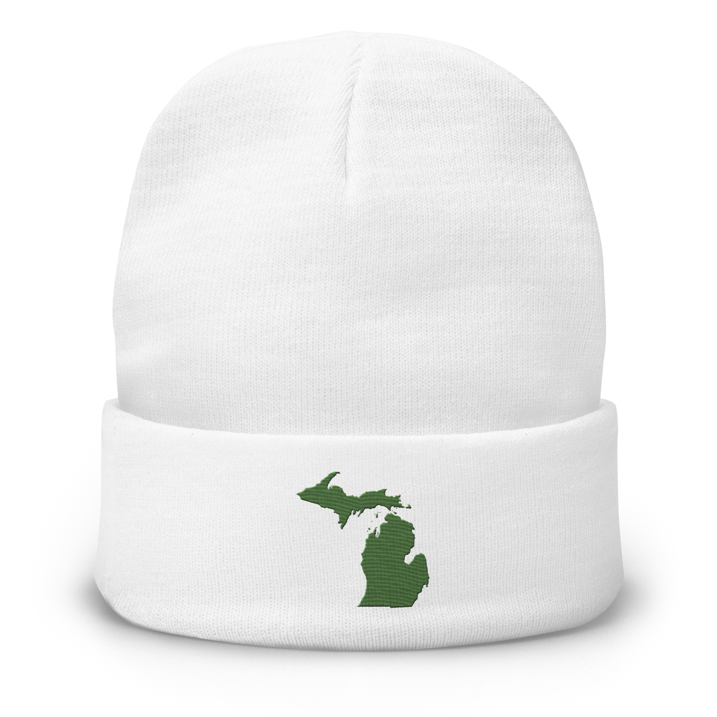 Michigan Winter Beanie | Pine Green Outline