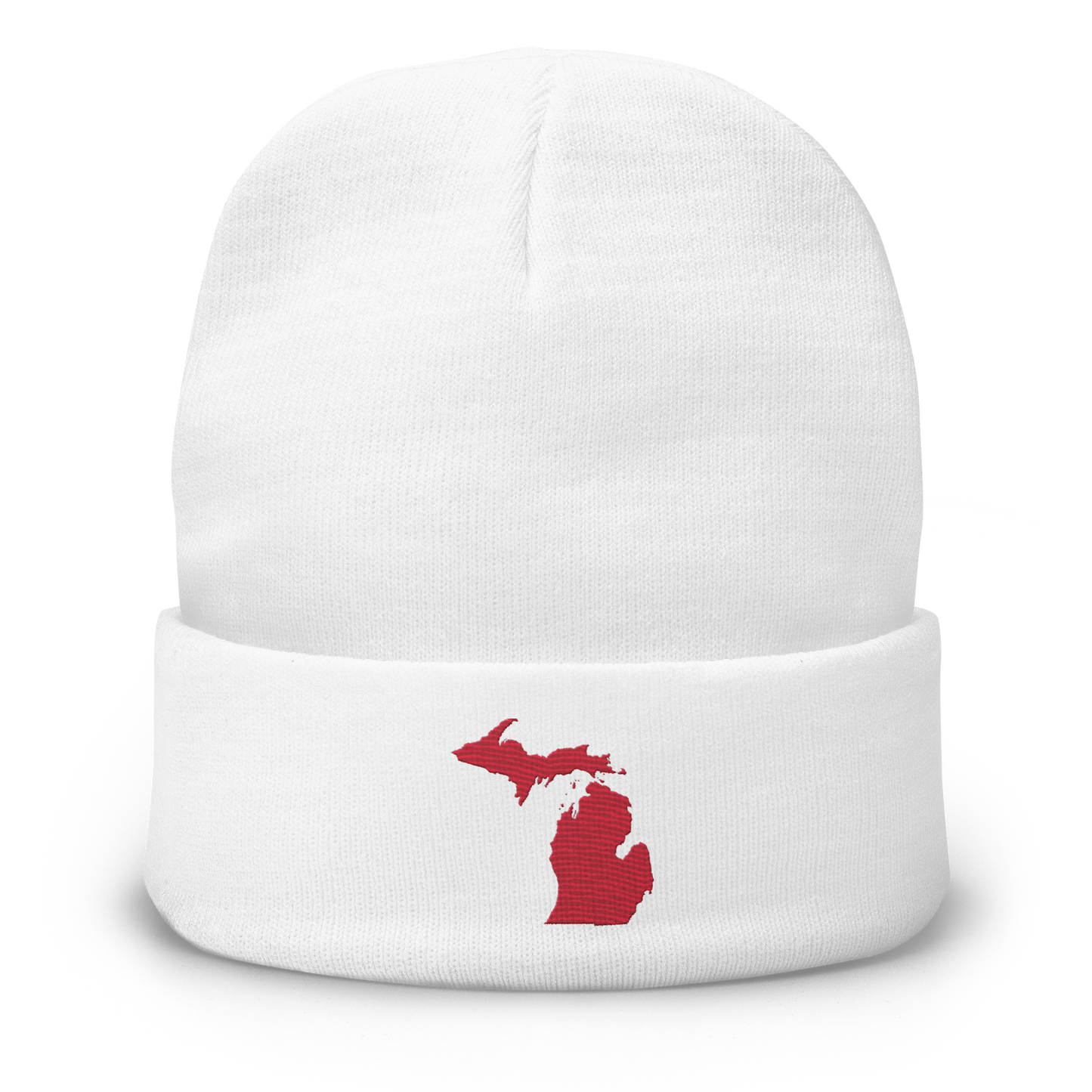 Michigan Winter Beanie | Lighthouse Red Outline