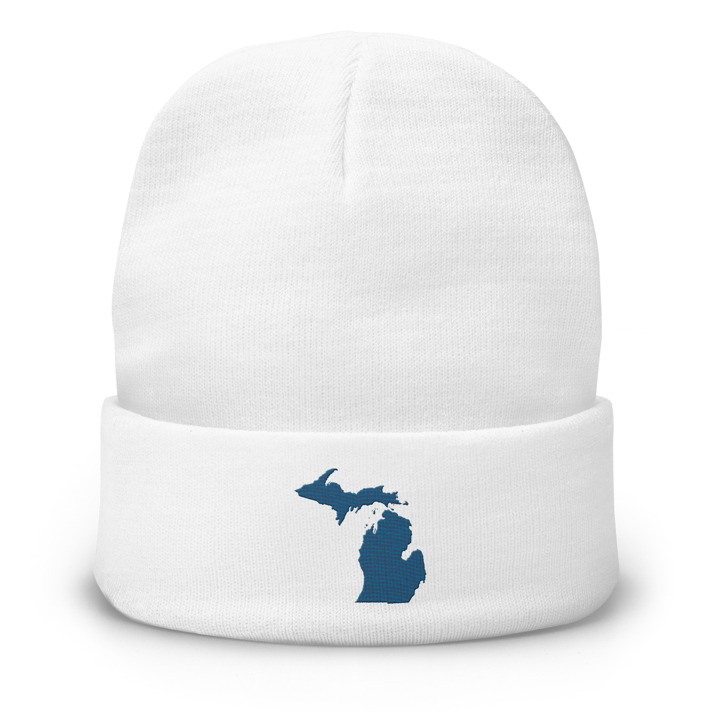 Michigan Winter Beanie | Blueberry Outline