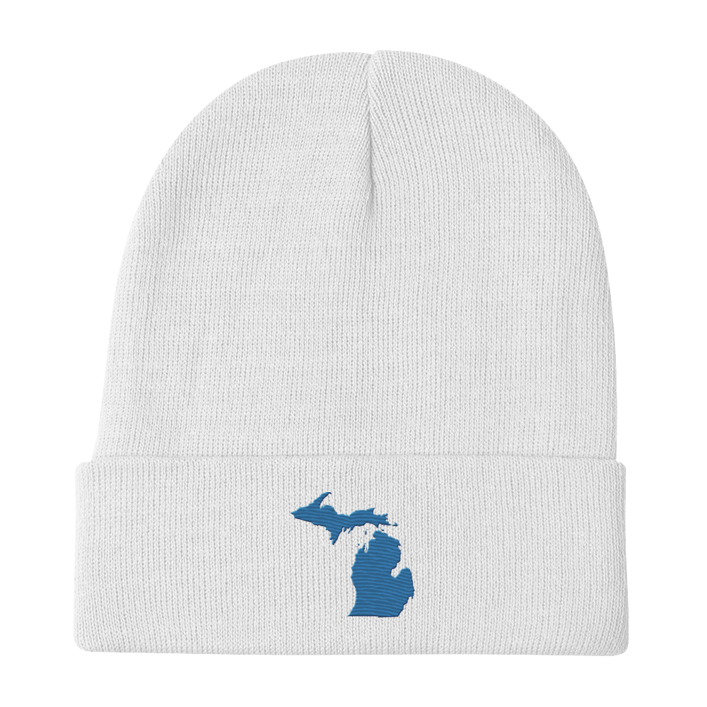 Michigan Winter Beanie | Superior Blue Outline