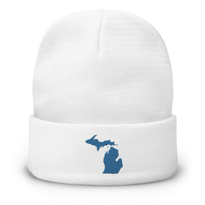 Michigan Winter Beanie | Superior Blue Outline