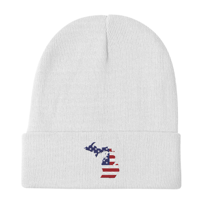 Michigan Winter Beanie | Patriotic Outline