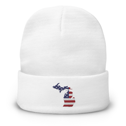 Michigan Winter Beanie | Patriotic Outline