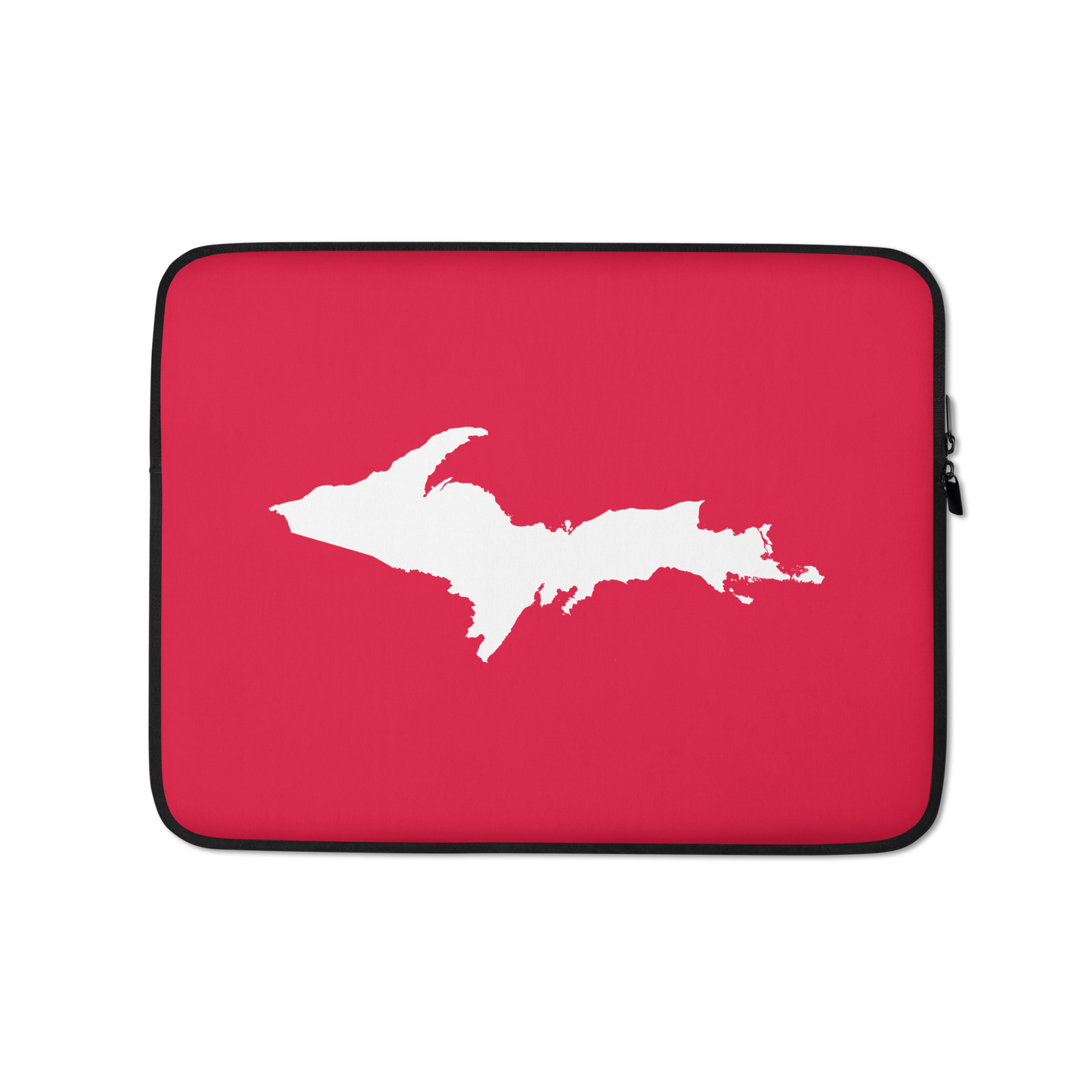 Michigan Upper Peninsula Laptop Sleeve (w/ UP Outline) | Lighthouse Red