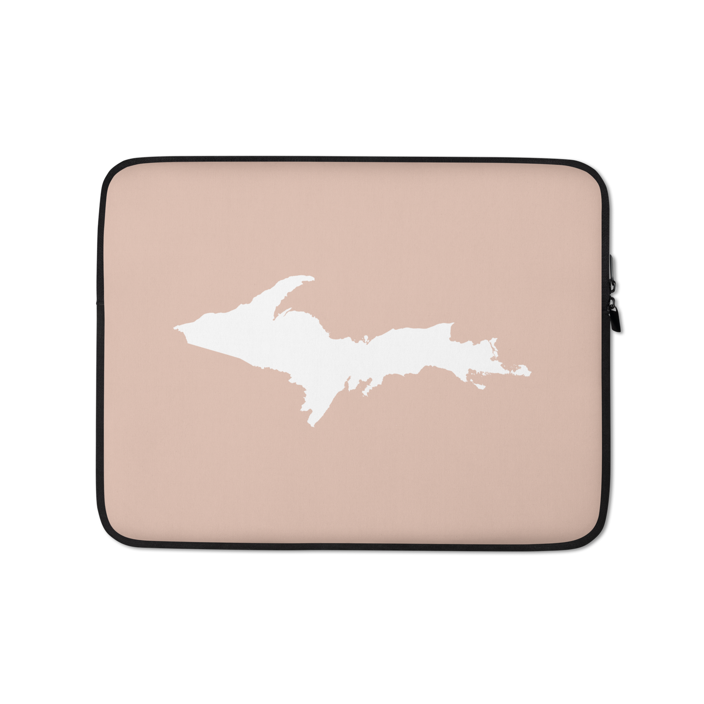 Michigan Upper Peninsula Laptop Sleeve (w/ UP Outline) | Rose Gold