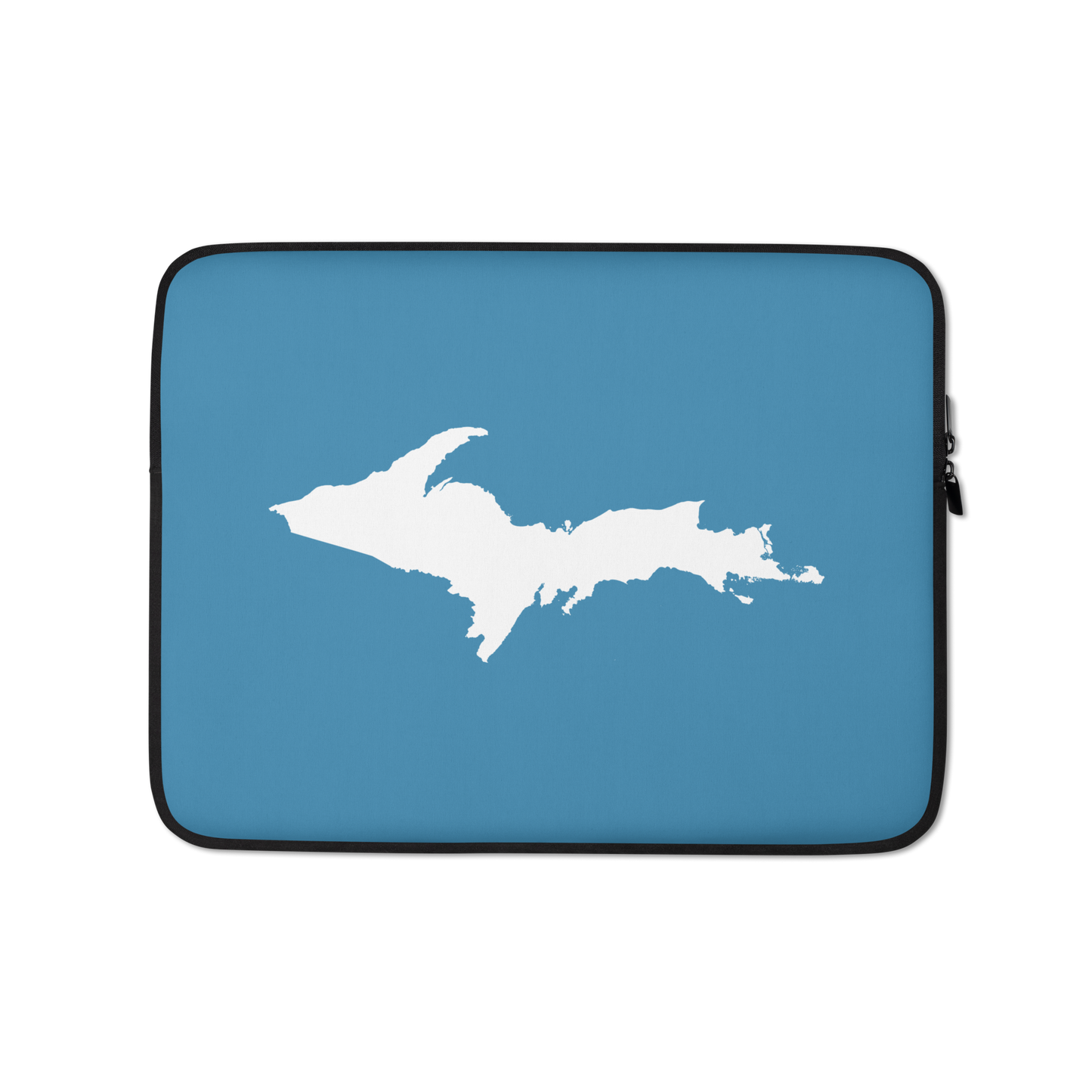 Michigan Upper Peninsula Laptop Sleeve (w/ UP Outline) | Lake Michigan Blue