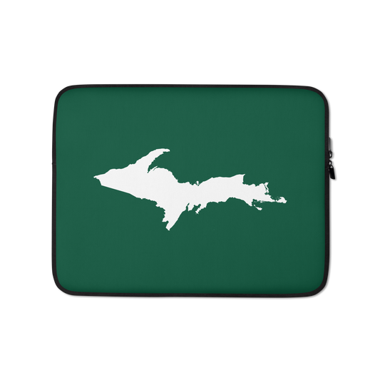 Michigan Upper Peninsula Laptop Sleeve (w/ UP Outline) | Superior Green