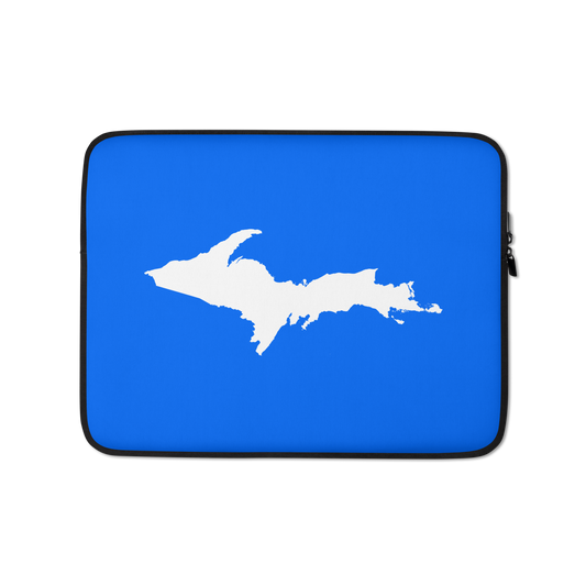 Michigan Upper Peninsula Laptop Sleeve (w/ UP Outline) | Motor Town Blue