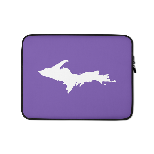 Michigan Upper Peninsula Laptop Sleeve (w/ UP Outline) | Lake Iris