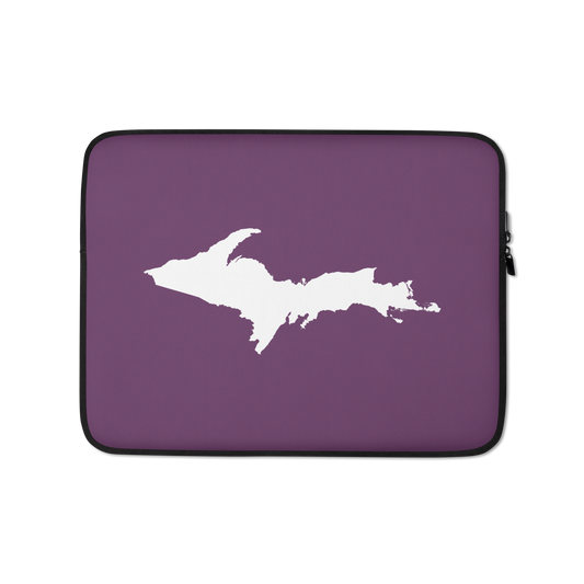 Michigan Upper Peninsula Laptop Sleeve (w/ UP Outline) | Plum