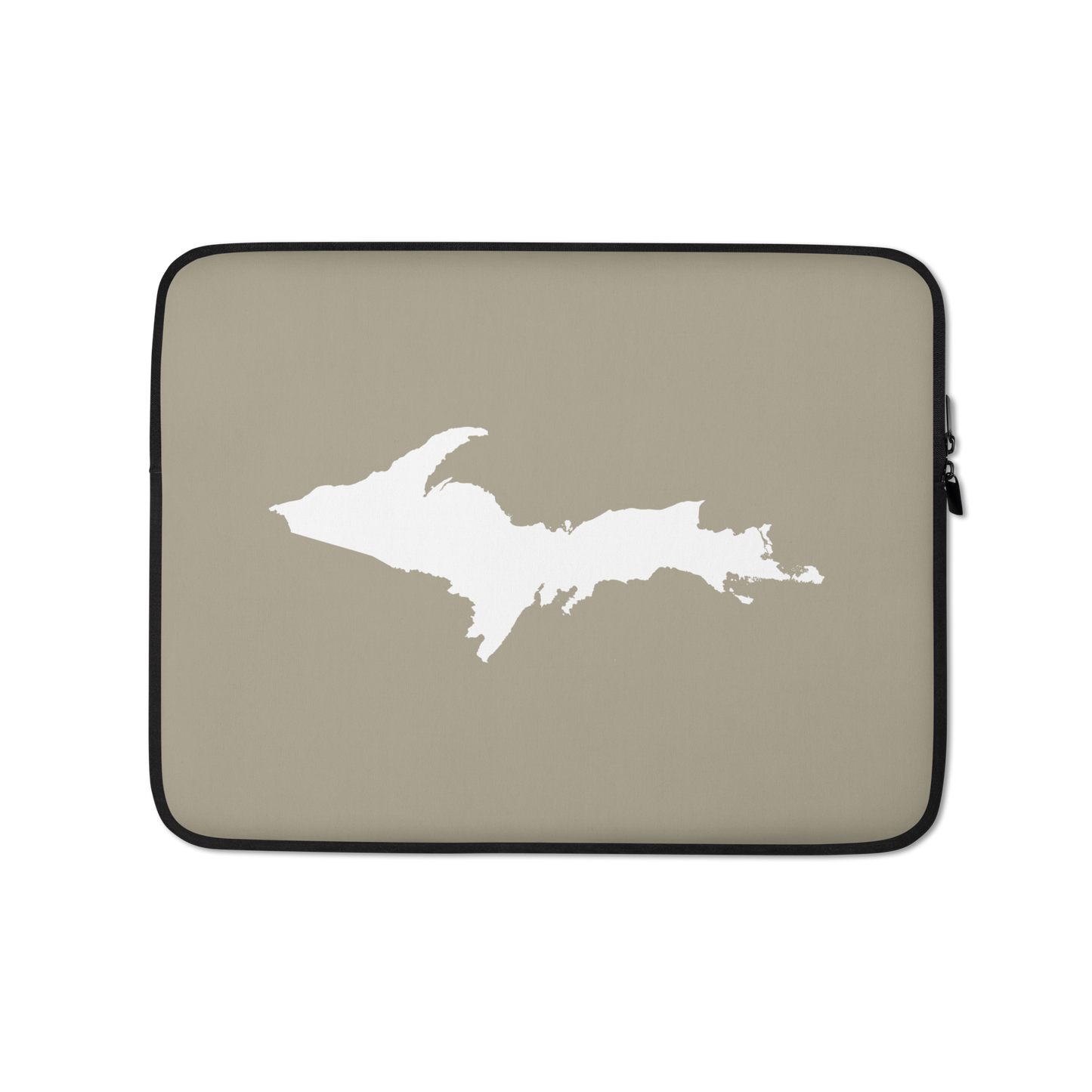 Michigan Upper Peninsula Laptop Sleeve (w/ UP Outline) | Petoskey Stone Beige