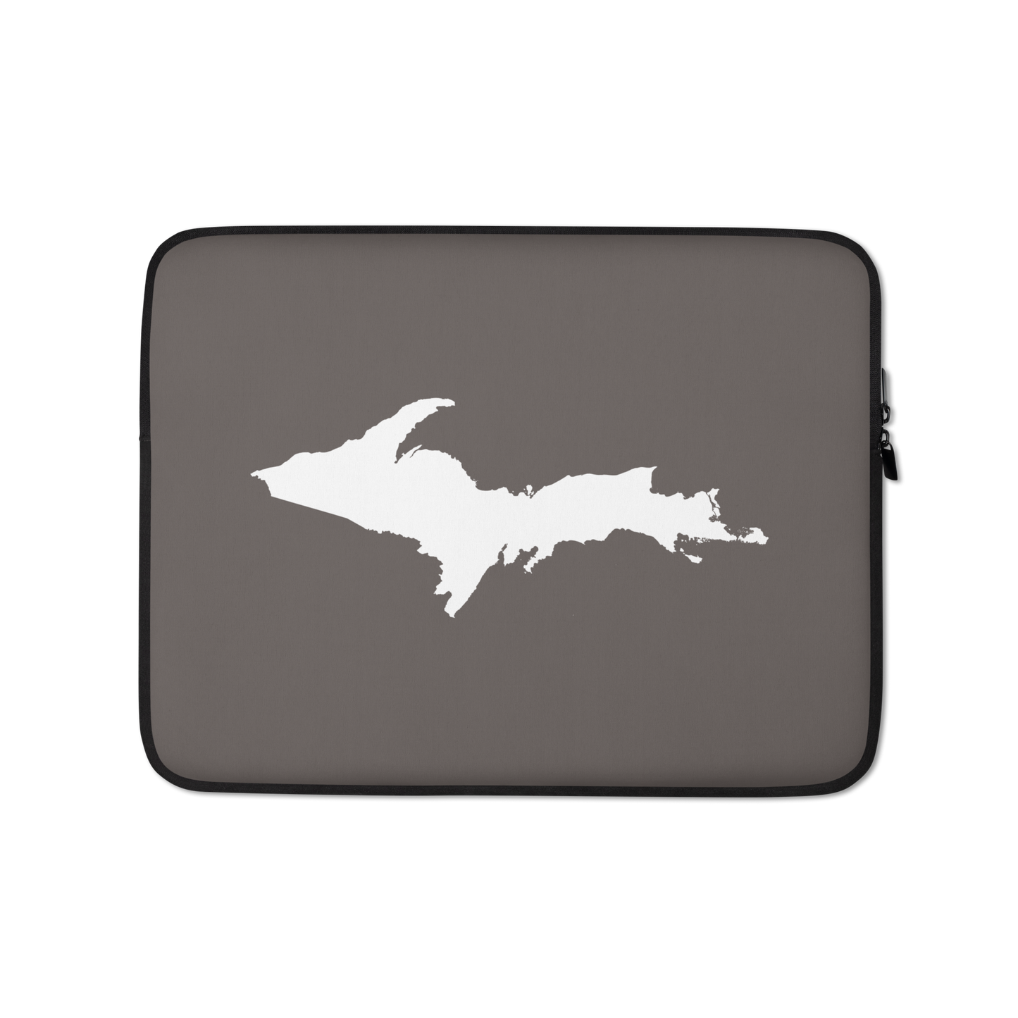 Michigan Upper Peninsula Laptop Sleeve (w/ UP Outline) | Warren Tank Grey