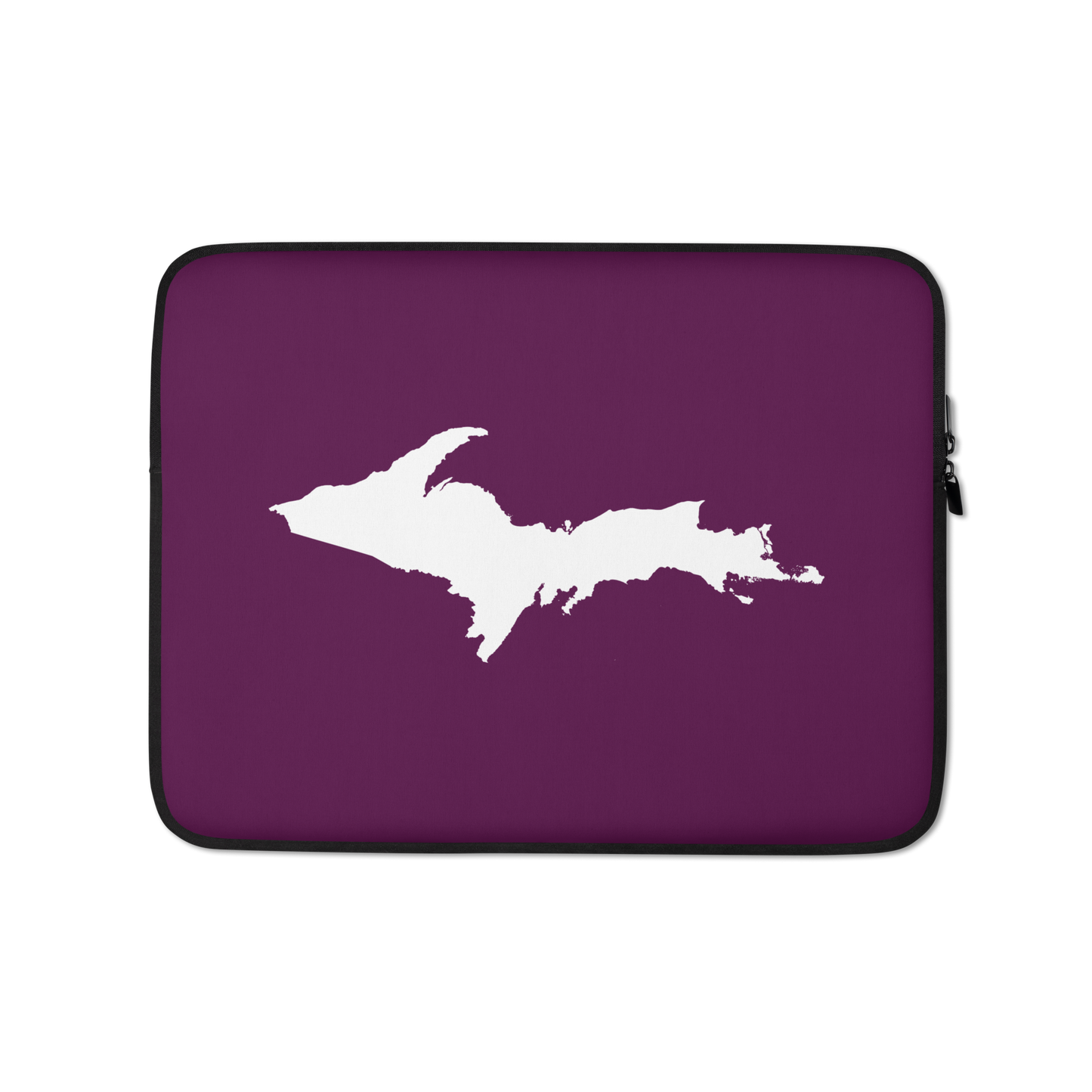 Michigan Upper Peninsula Laptop Sleeve (w/ UP Outline) | Tyrian Purple