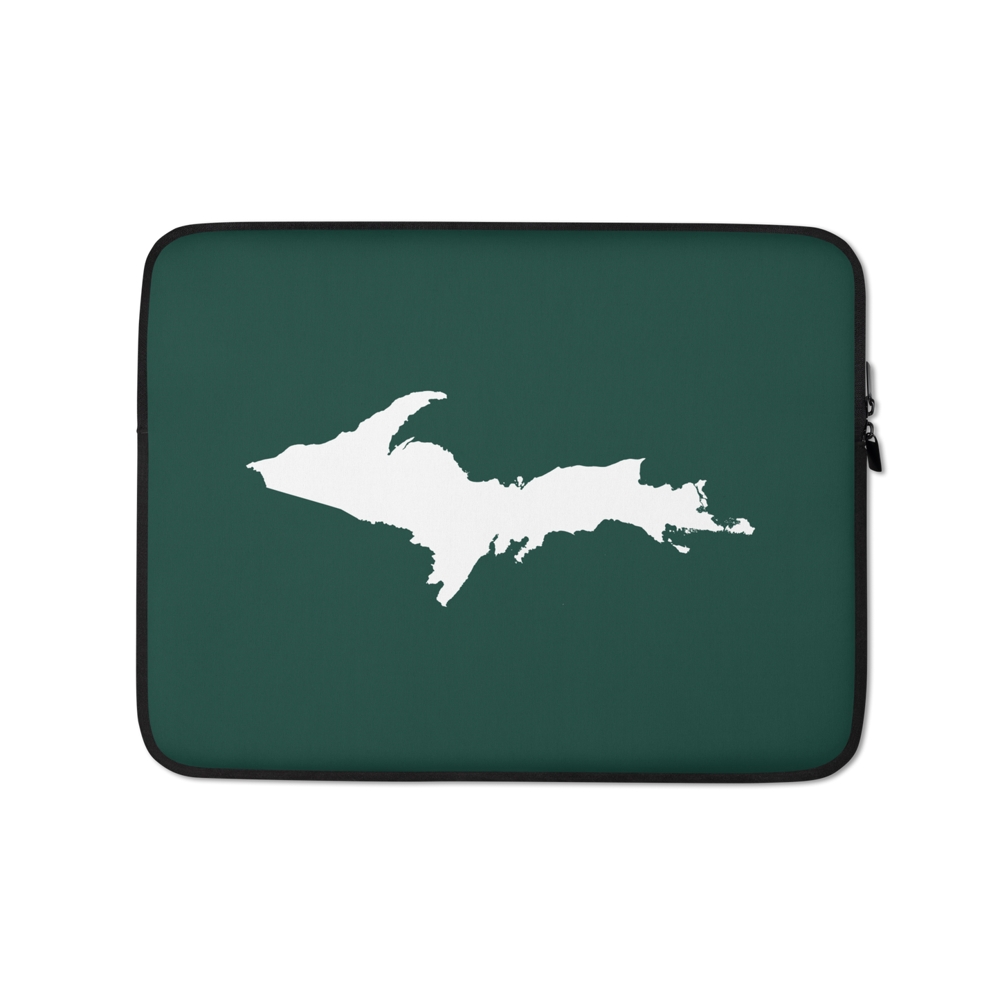 Michigan Upper Peninsula Laptop Sleeve (w/ UP Outline) | Laconic Green