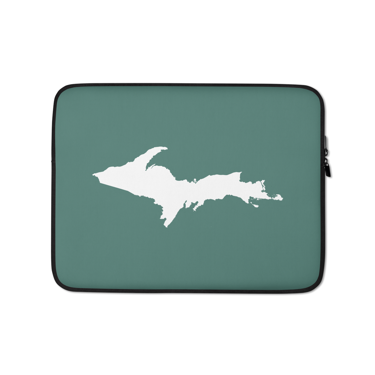 Michigan Upper Peninsula Laptop Sleeve (w/ UP Outline) | Copper Green