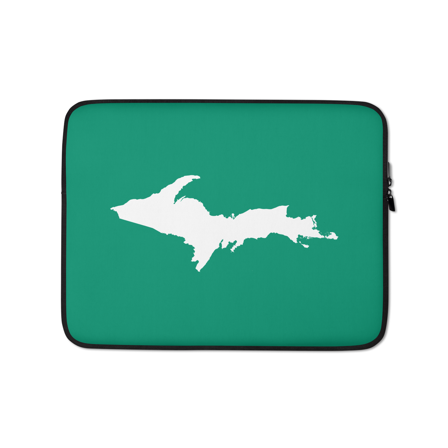 Michigan Upper Peninsula Laptop Sleeve (w/ UP Outline) | Emerald Green