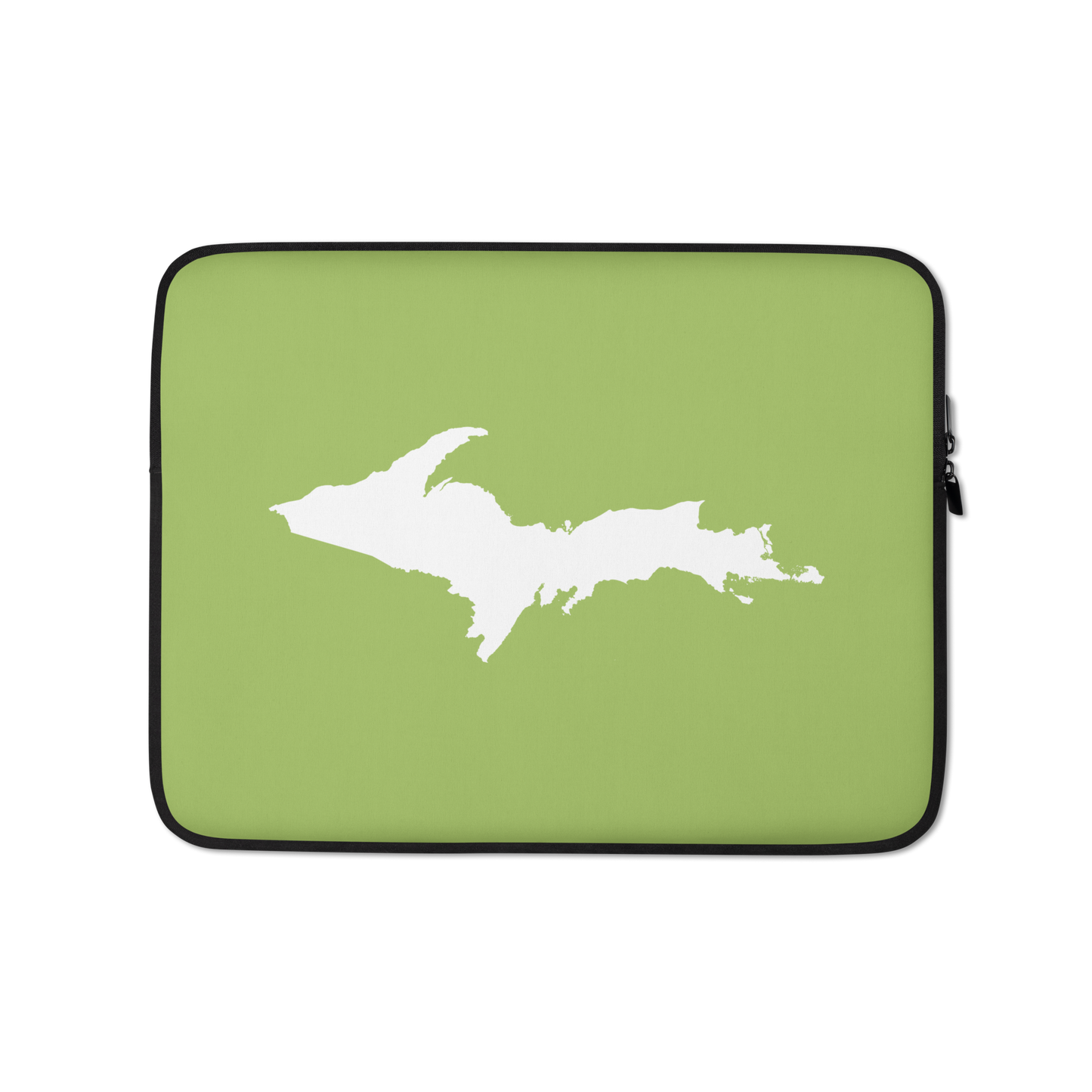 Michigan Upper Peninsula Laptop Sleeve (w/ UP Outline) | Gooseberry Green