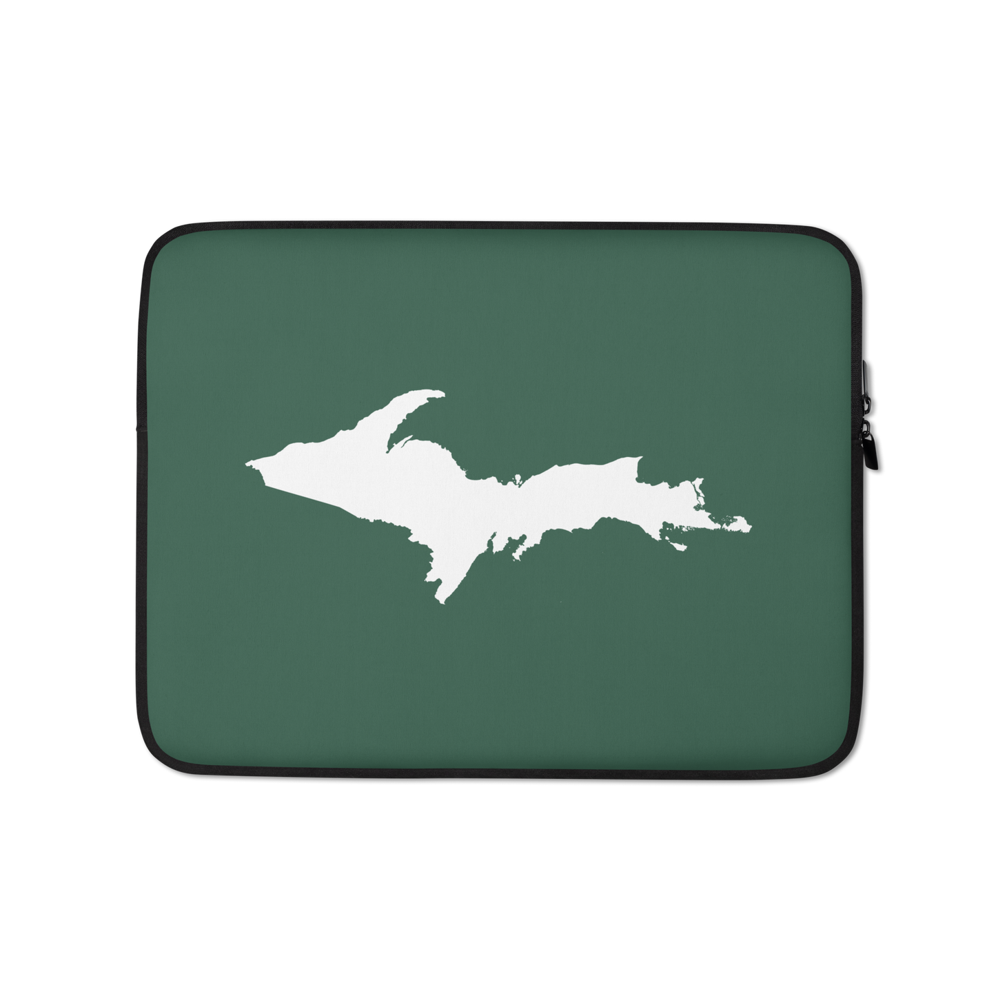 Michigan Upper Peninsula Laptop Sleeve (w/ UP Outline) | Ginger Ale Green