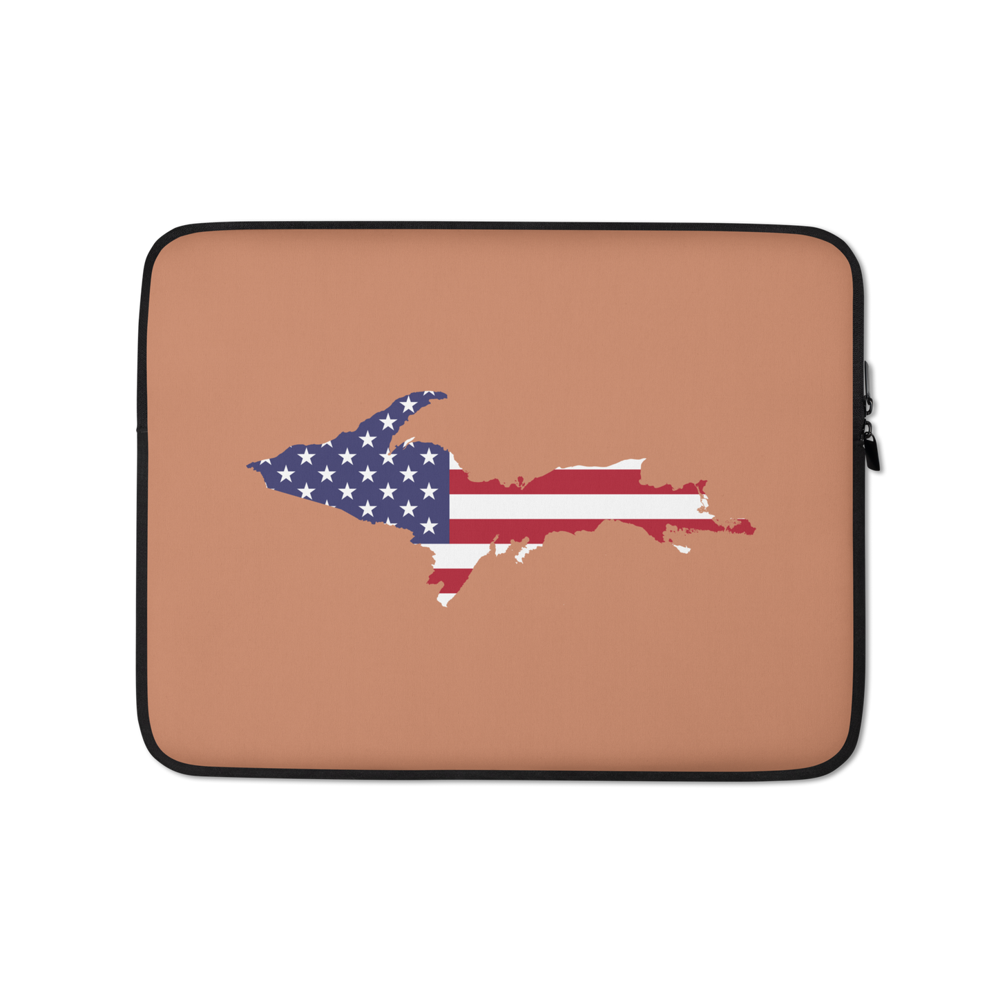 Michigan Upper Peninsula Laptop Sleeve (w/ UP USA Flag) | Copper Color