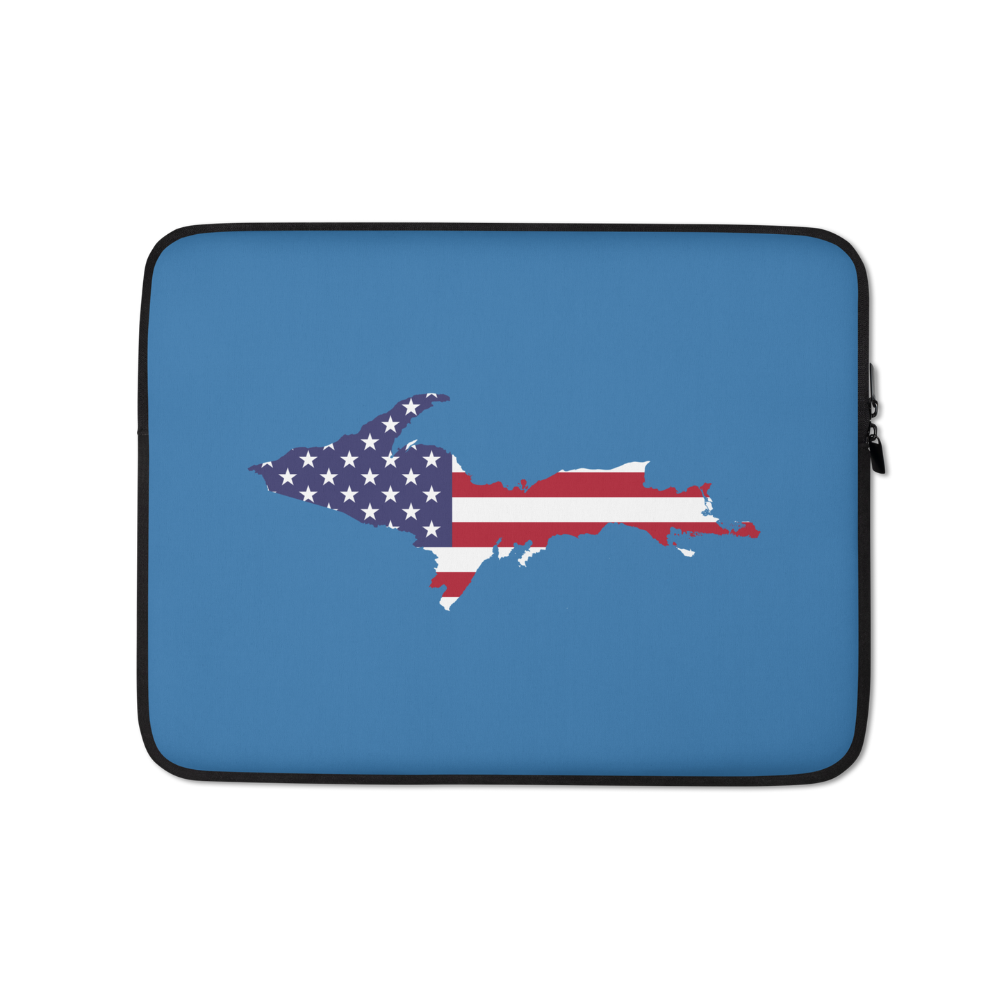 Michigan Upper Peninsula Laptop Sleeve (w/ UP USA Flag) | Lake Superior Blue