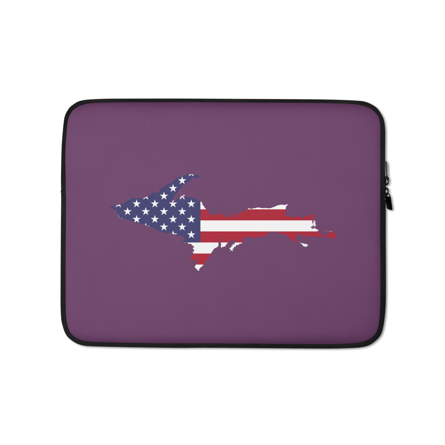 Michigan Upper Peninsula Laptop Sleeve (w/ UP USA Flag) | Plum