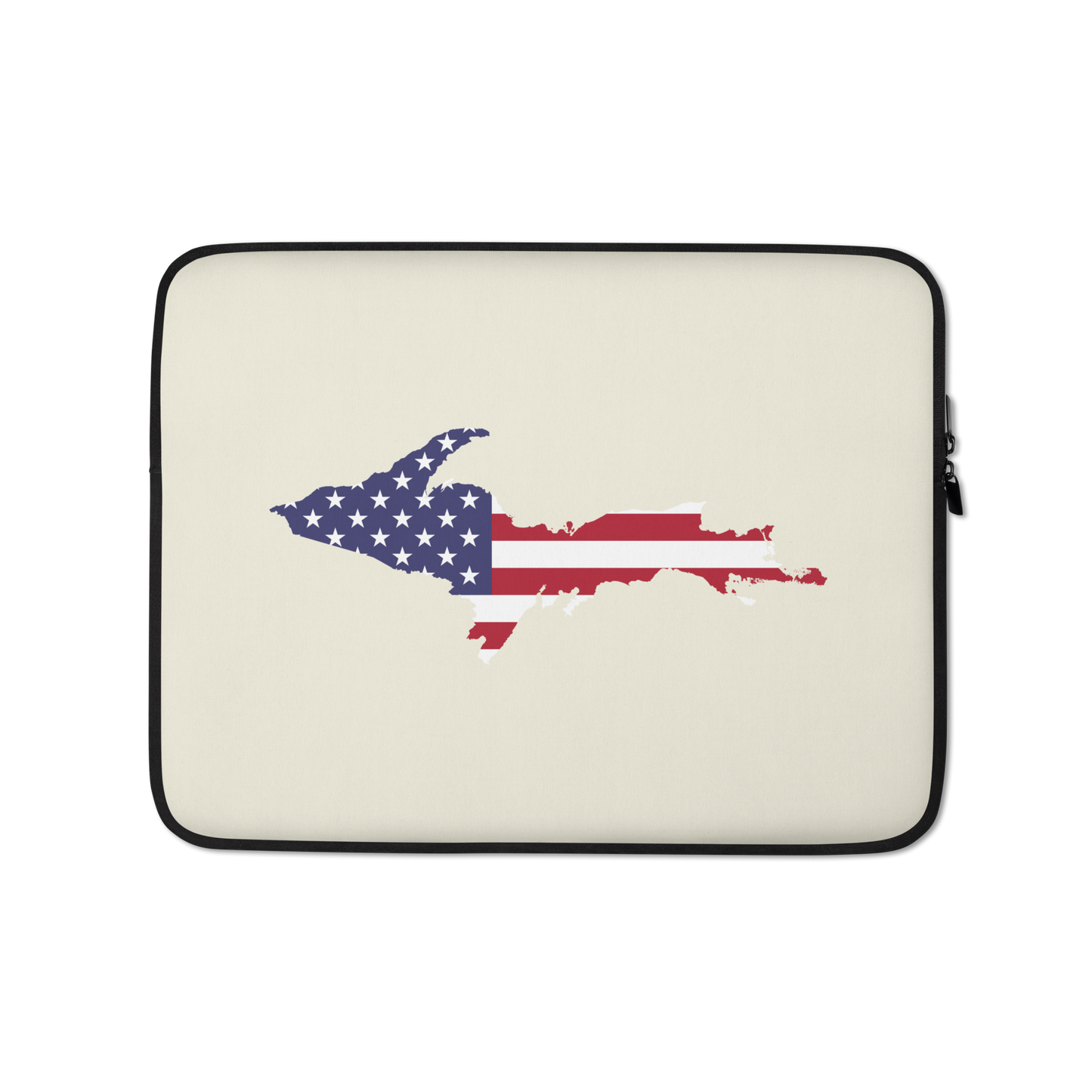 Michigan Upper Peninsula Laptop Sleeve (w/ UP USA Flag) | Ivory White