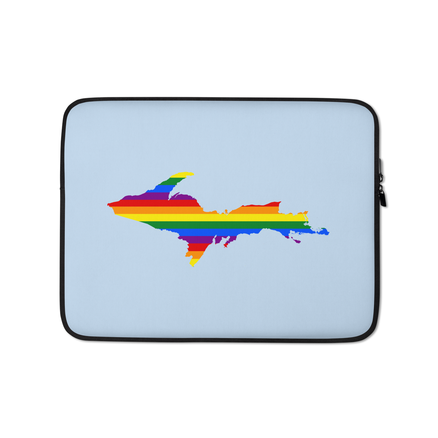 Michigan Upper Peninsula Laptop Sleeve (w/ UP Pride Flag) | Light Blue