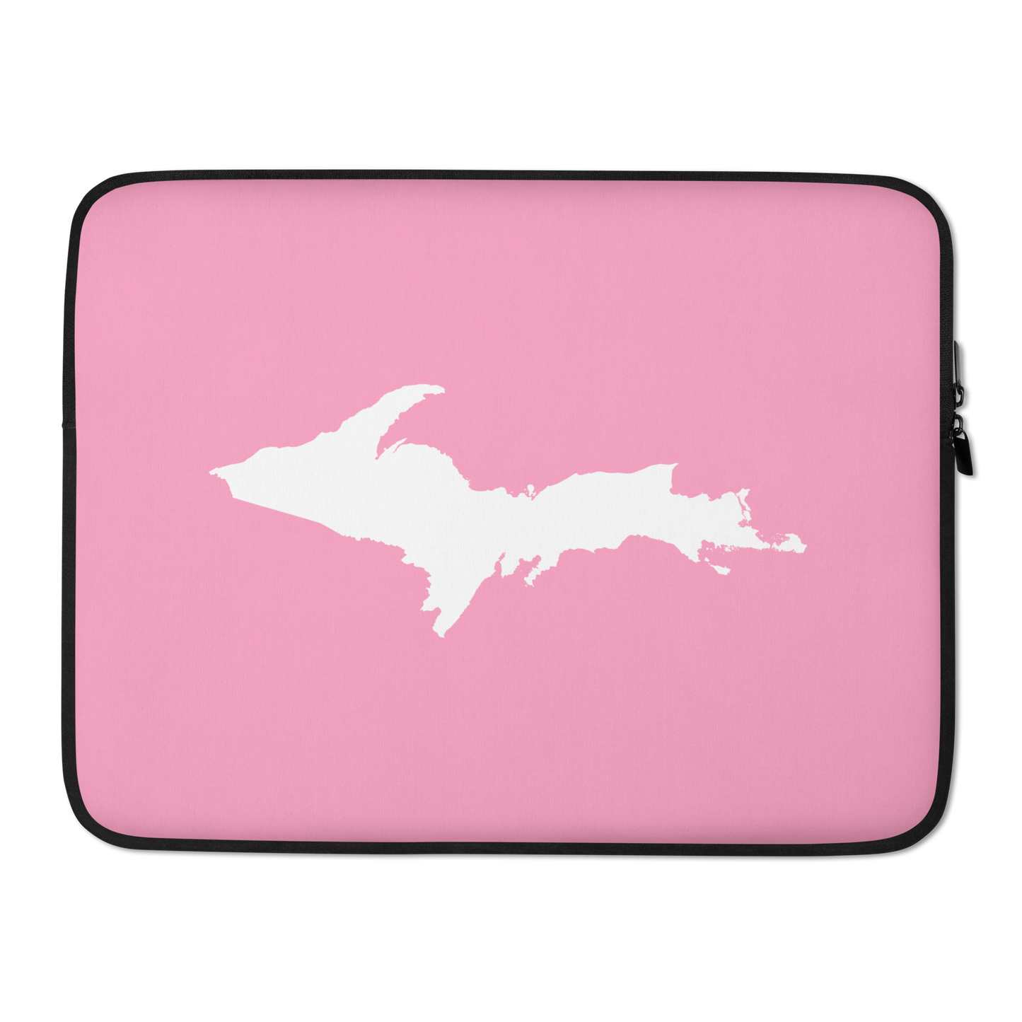 Michigan Upper Peninsula Laptop Sleeve (w/ UP Outline) | '67 Caddie Pink