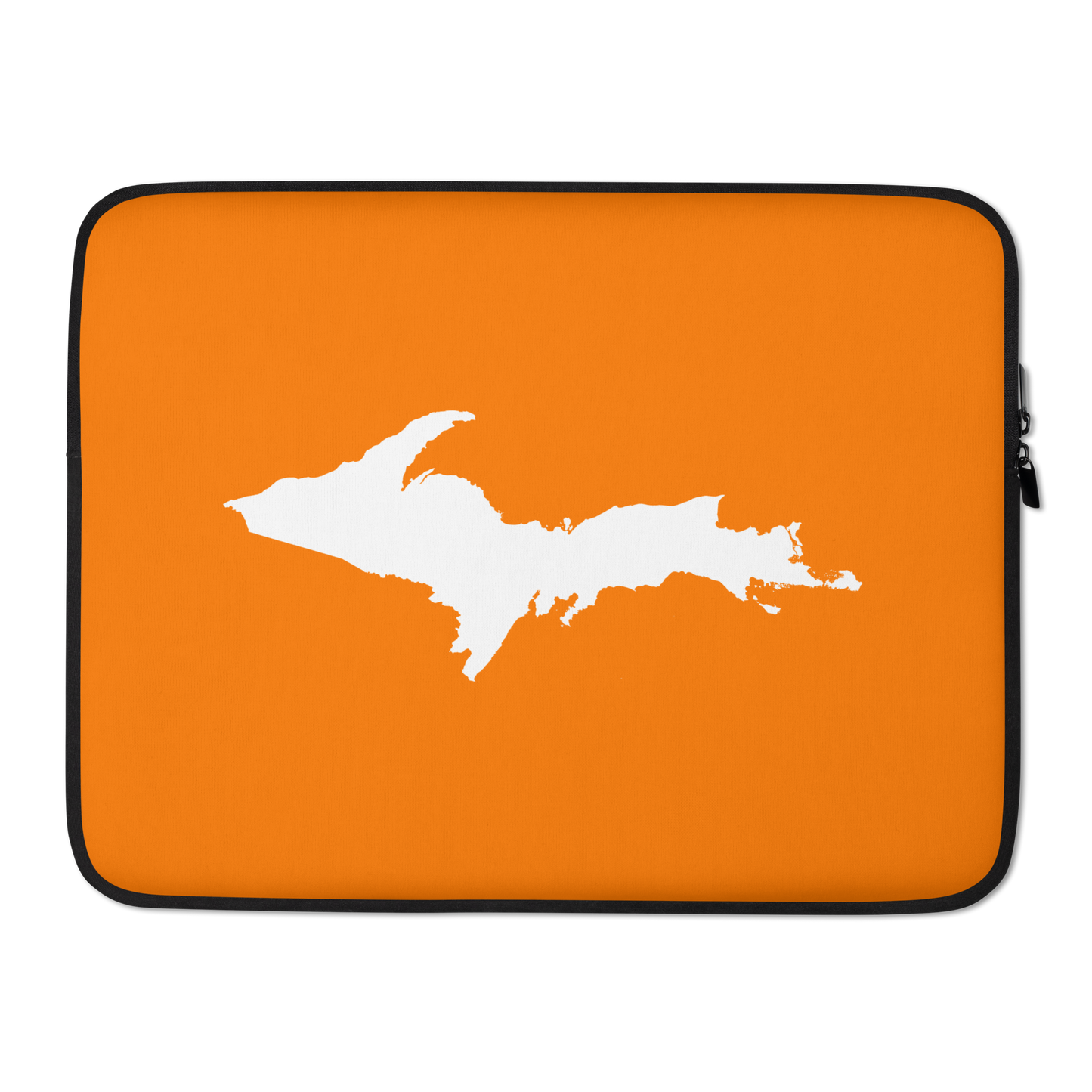 Michigan Upper Peninsula Laptop Sleeve (w/ UP Outline) | Safety Orange