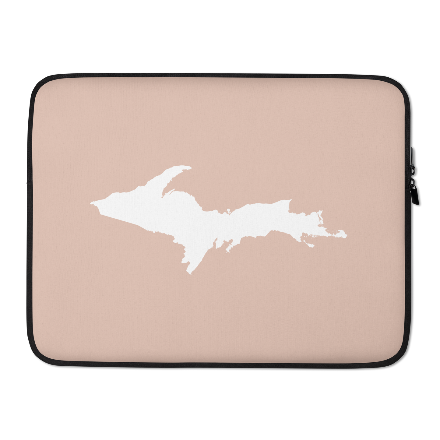 Michigan Upper Peninsula Laptop Sleeve (w/ UP Outline) | Rose Gold