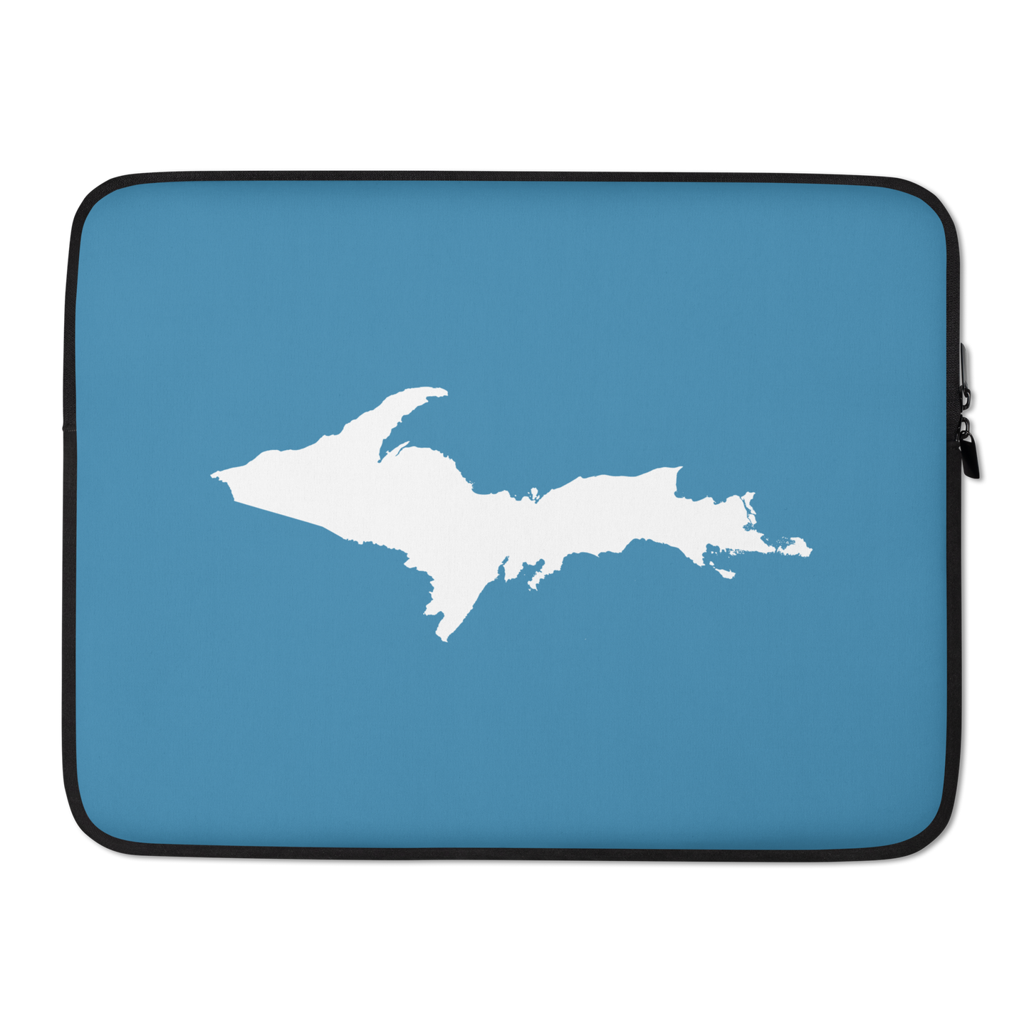 Michigan Upper Peninsula Laptop Sleeve (w/ UP Outline) | Lake Michigan Blue