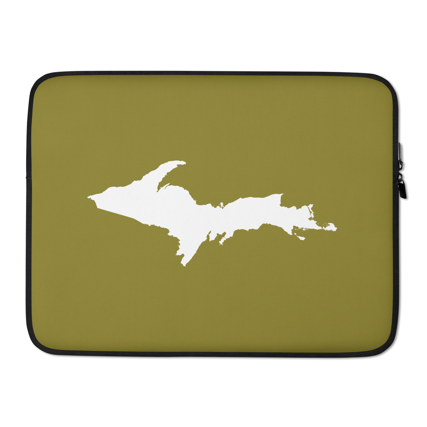 Michigan Upper Peninsula Laptop Sleeve (w/ UP Outline) | Scrub Gold