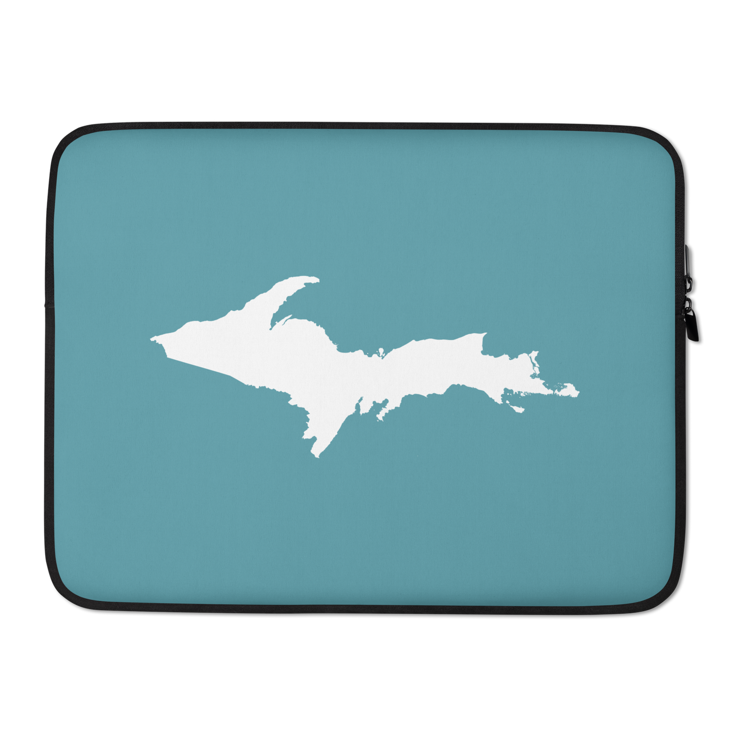 Michigan Upper Peninsula Laptop Sleeve (w/ UP Outline) | Lake Huron Blue