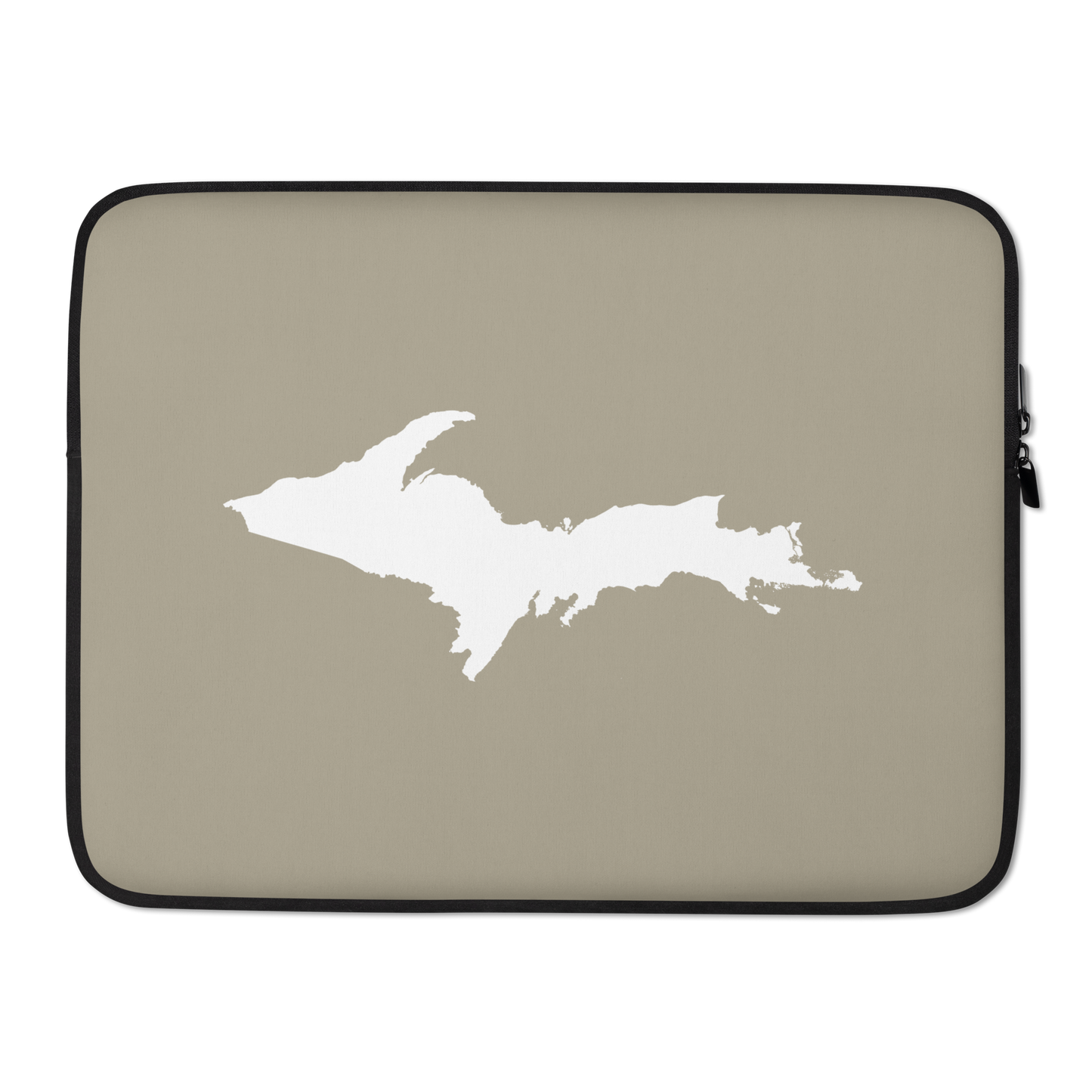 Michigan Upper Peninsula Laptop Sleeve (w/ UP Outline) | Petoskey Stone Beige