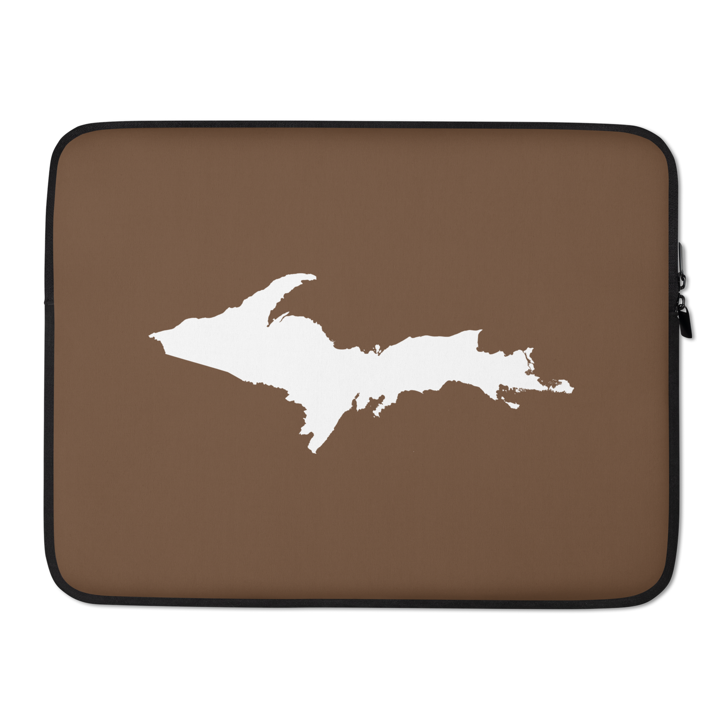 Michigan Upper Peninsula Laptop Sleeve (w/ UP Outline) | Coffee Color