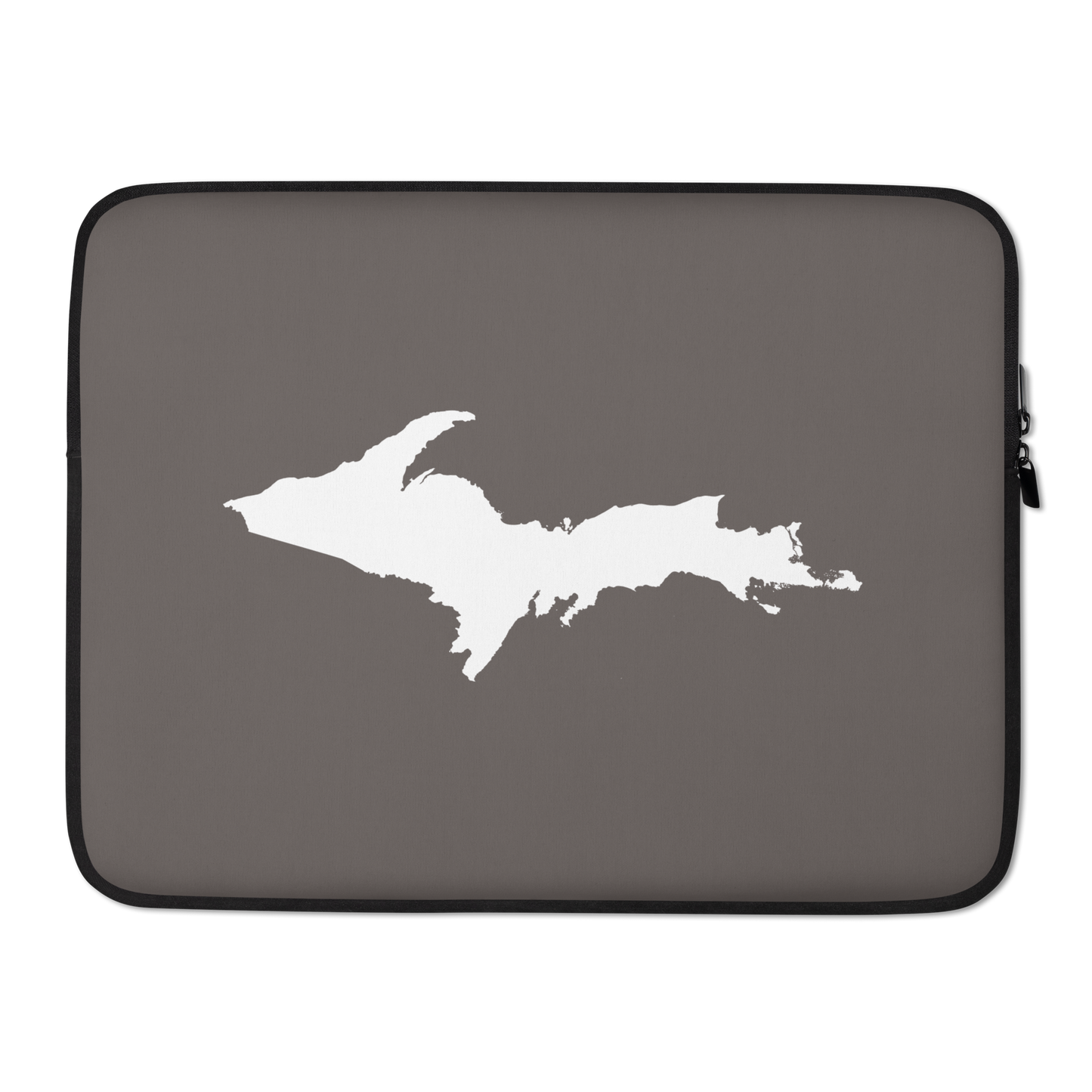 Michigan Upper Peninsula Laptop Sleeve (w/ UP Outline) | Warren Tank Grey