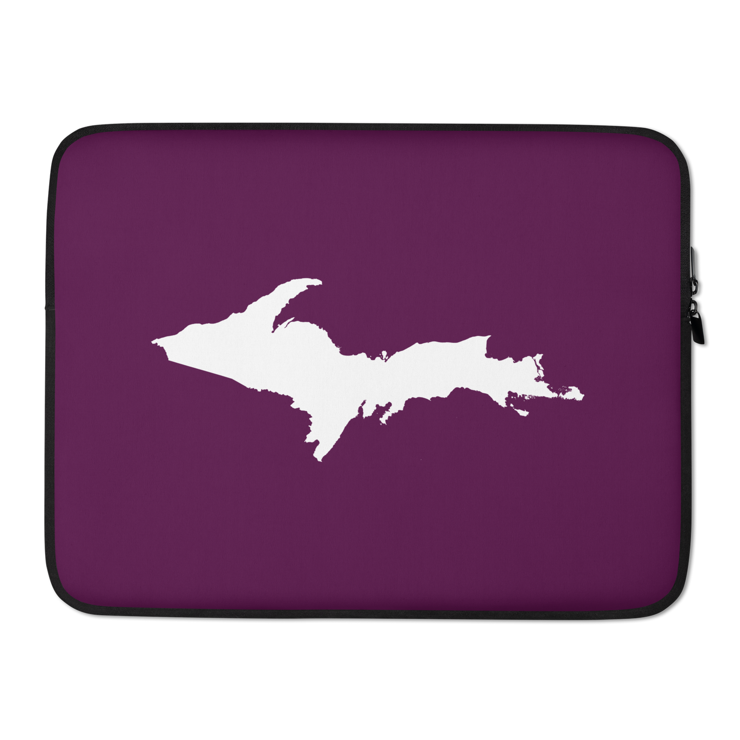 Michigan Upper Peninsula Laptop Sleeve (w/ UP Outline) | Tyrian Purple