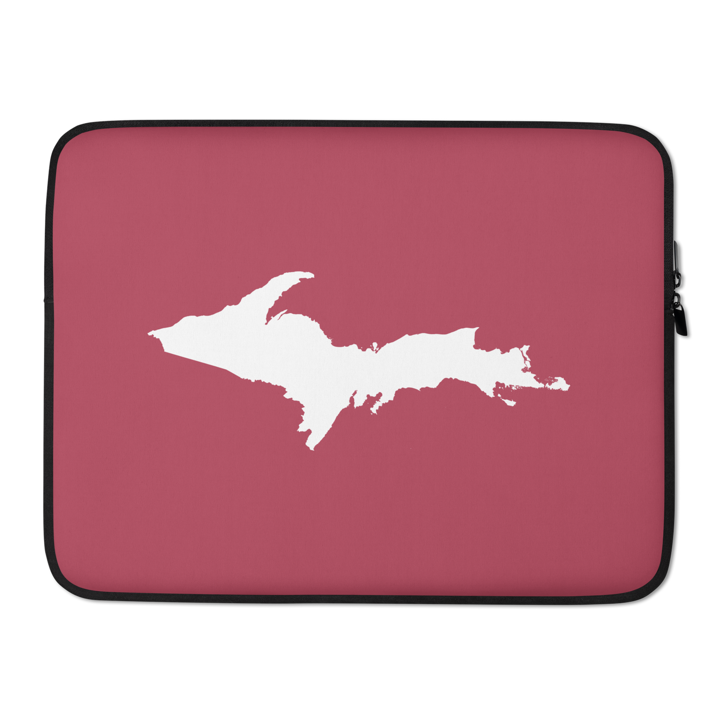 Michigan Upper Peninsula Laptop Sleeve (w/ UP Outline) | Watermelon Pink