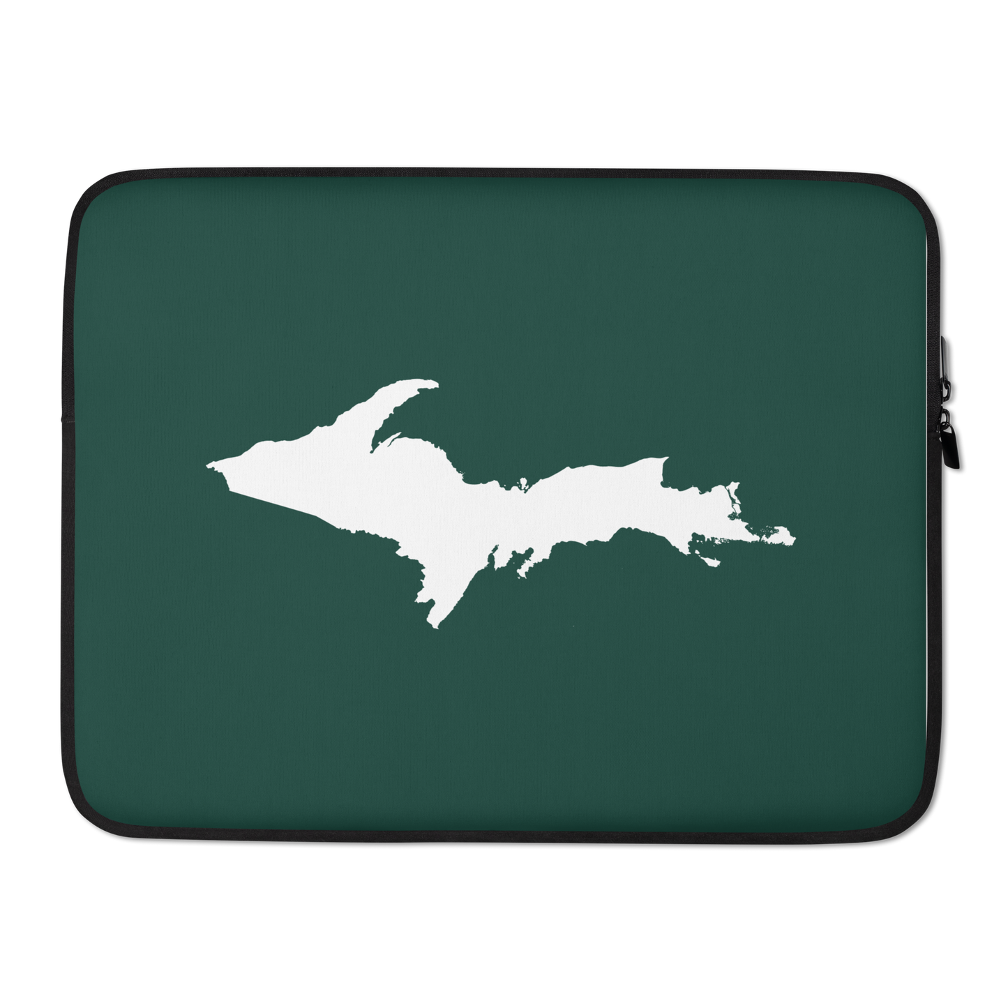 Michigan Upper Peninsula Laptop Sleeve (w/ UP Outline) | Laconic Green