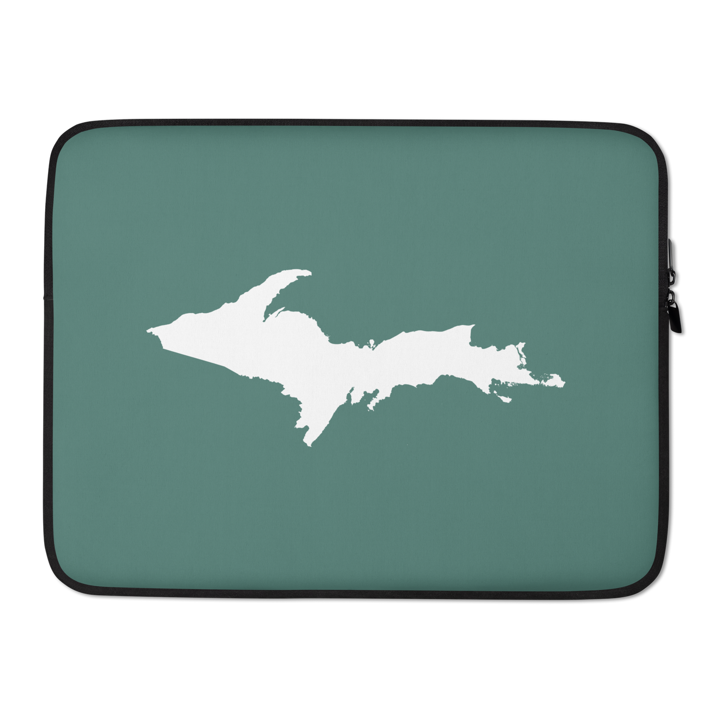 Michigan Upper Peninsula Laptop Sleeve (w/ UP Outline) | Copper Green