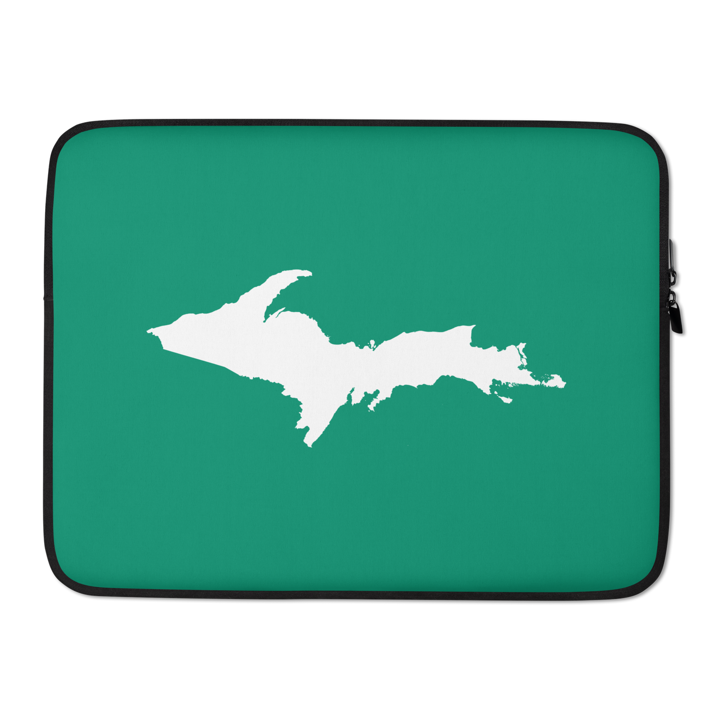 Michigan Upper Peninsula Laptop Sleeve (w/ UP Outline) | Emerald Green