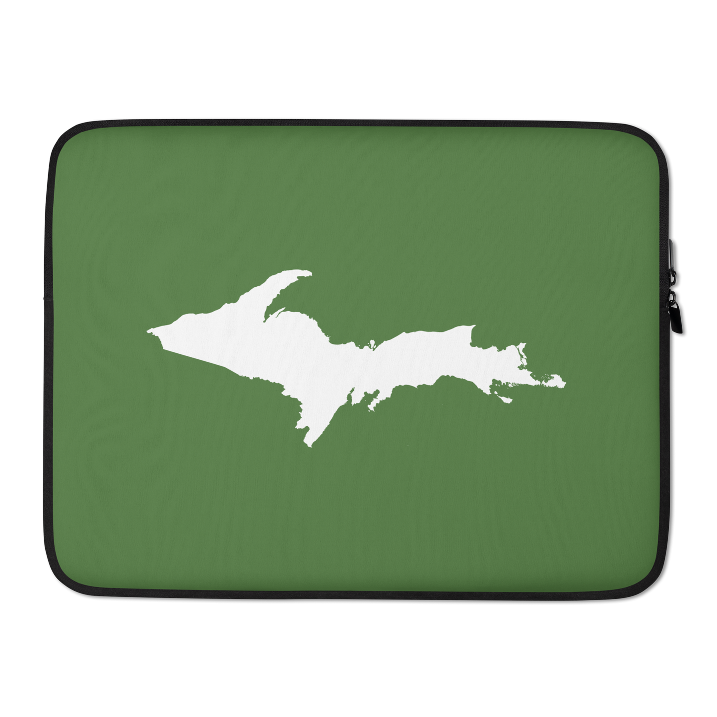 Michigan Upper Peninsula Laptop Sleeve (w/ UP Outline) | Pine Green