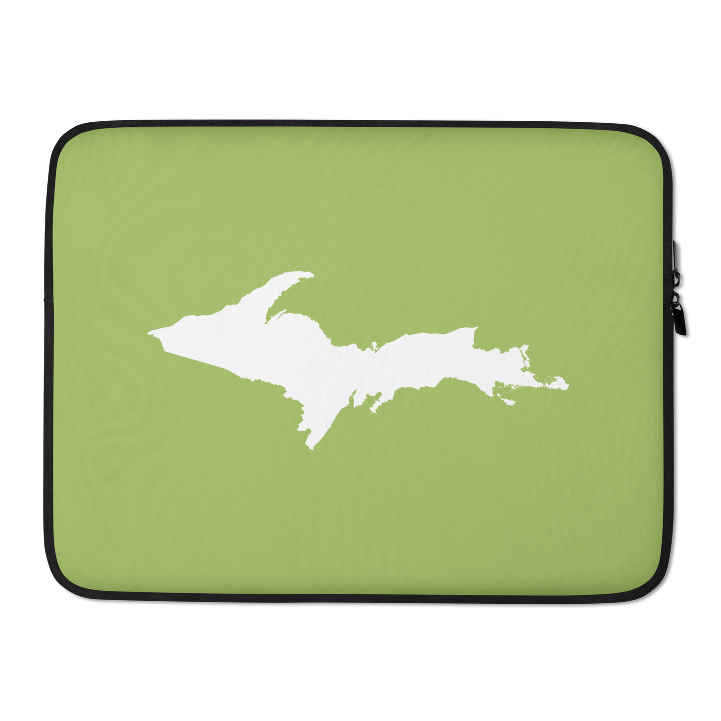 Michigan Upper Peninsula Laptop Sleeve (w/ UP Outline) | Gooseberry Green