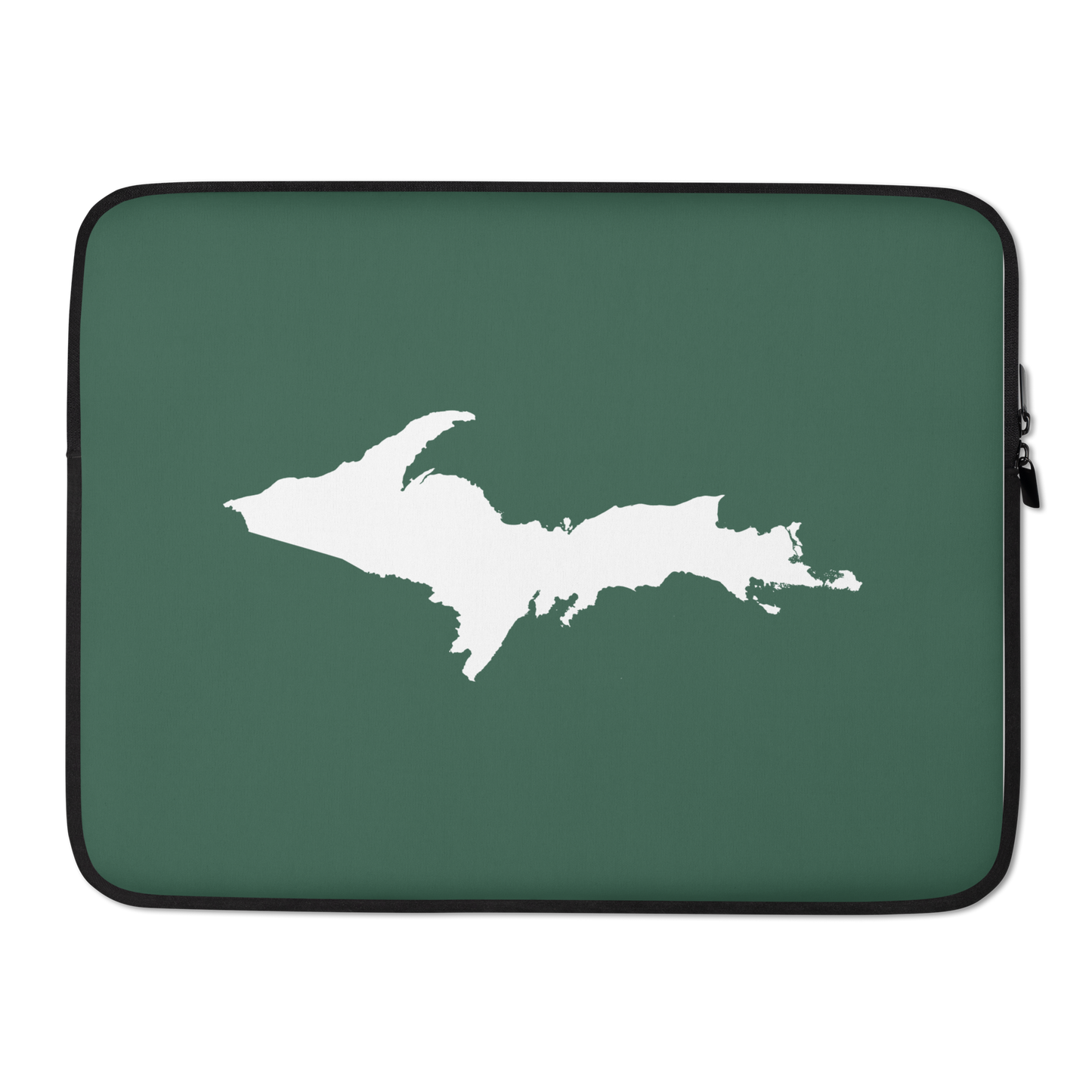 Michigan Upper Peninsula Laptop Sleeve (w/ UP Outline) | Ginger Ale Green