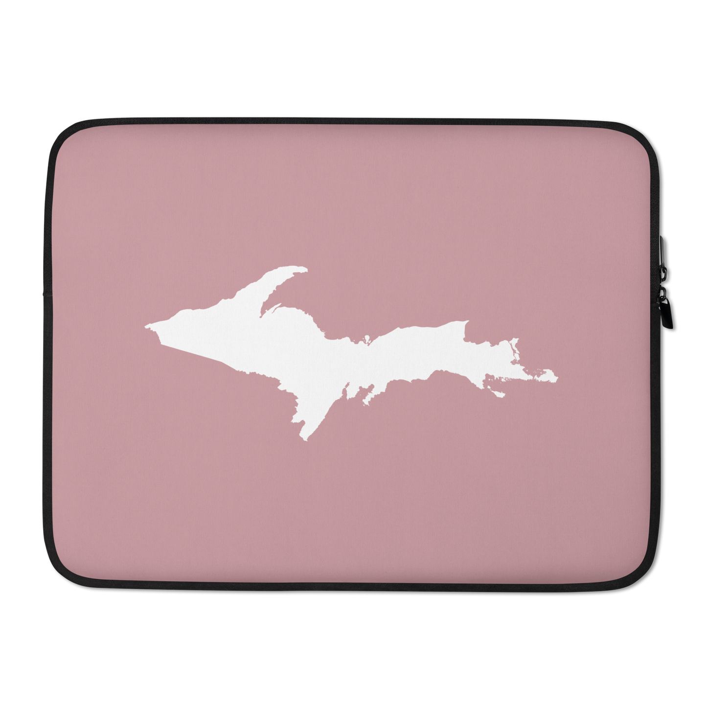 Michigan Upper Peninsula Laptop Sleeve (w/ UP Outline) | Cherry Blossom Pink