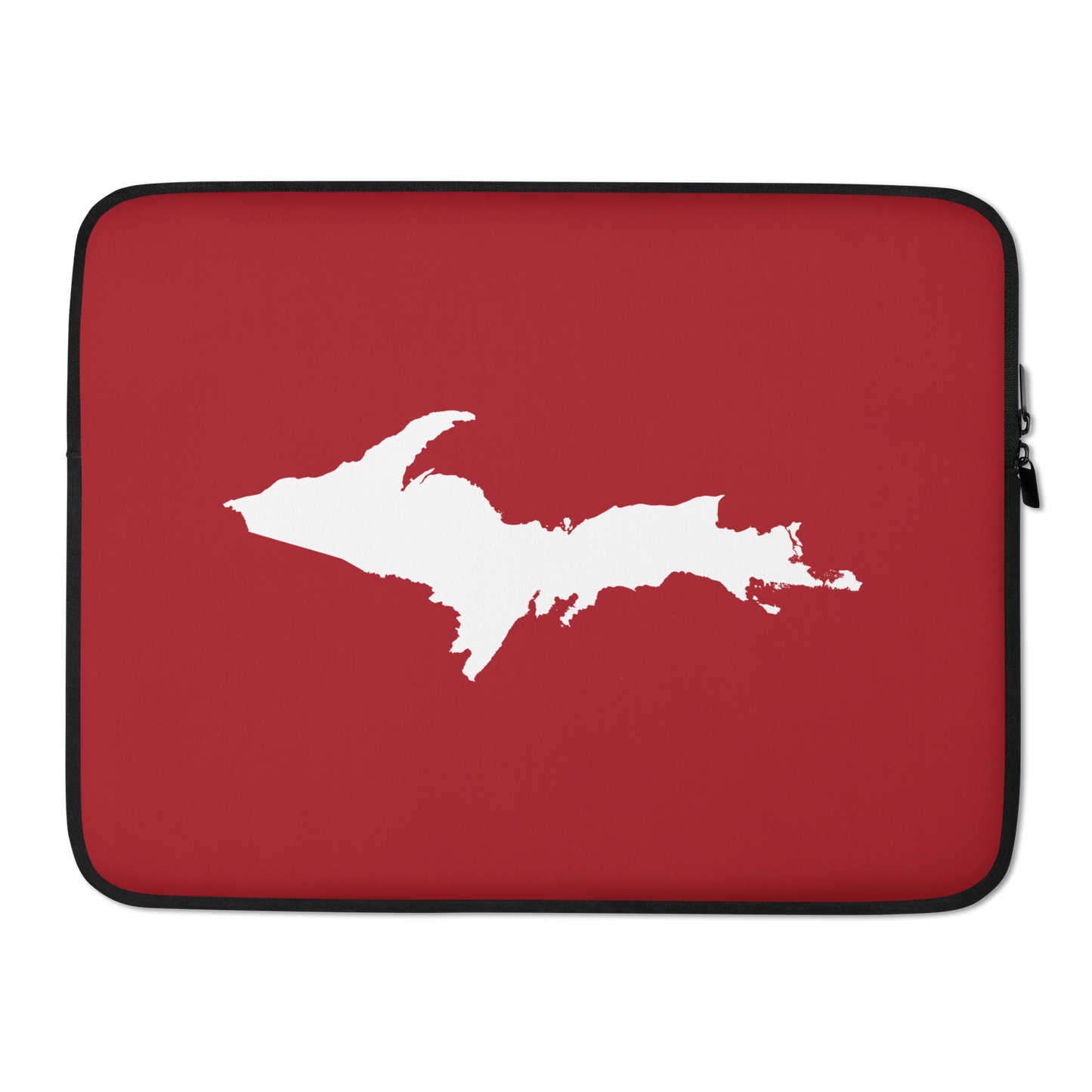 Michigan Upper Peninsula Laptop Sleeve (w/ UP Outline) | Thimbleberry Red