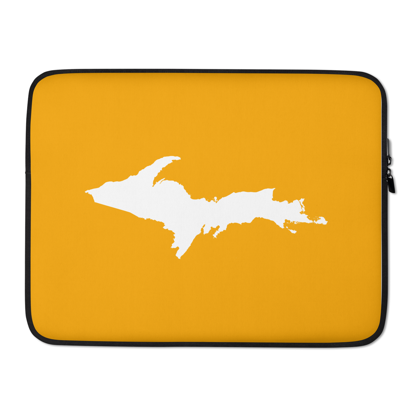 Michigan Upper Peninsula Laptop Sleeve (w/ UP Outline) | Birch Leaf Orange