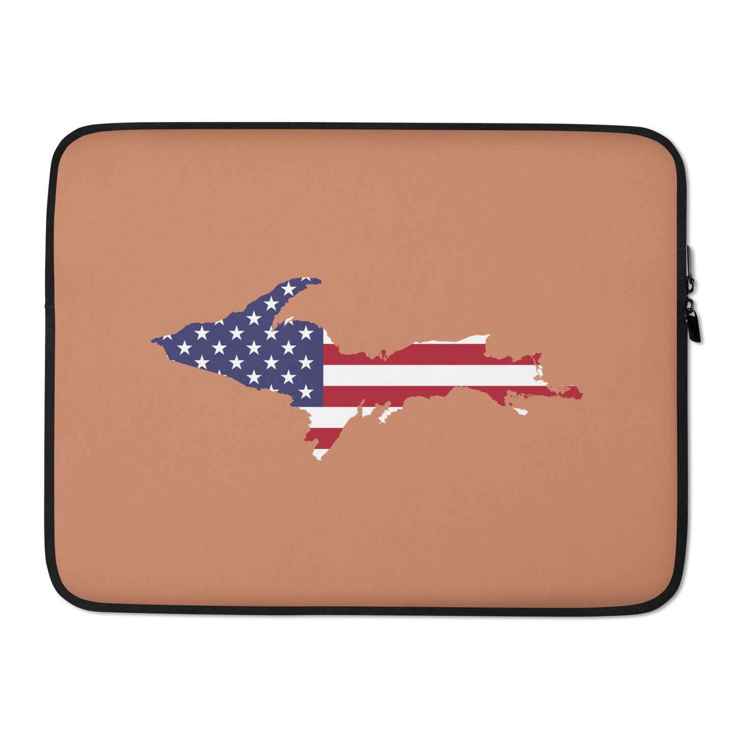 Michigan Upper Peninsula Laptop Sleeve (w/ UP USA Flag) | Copper Color