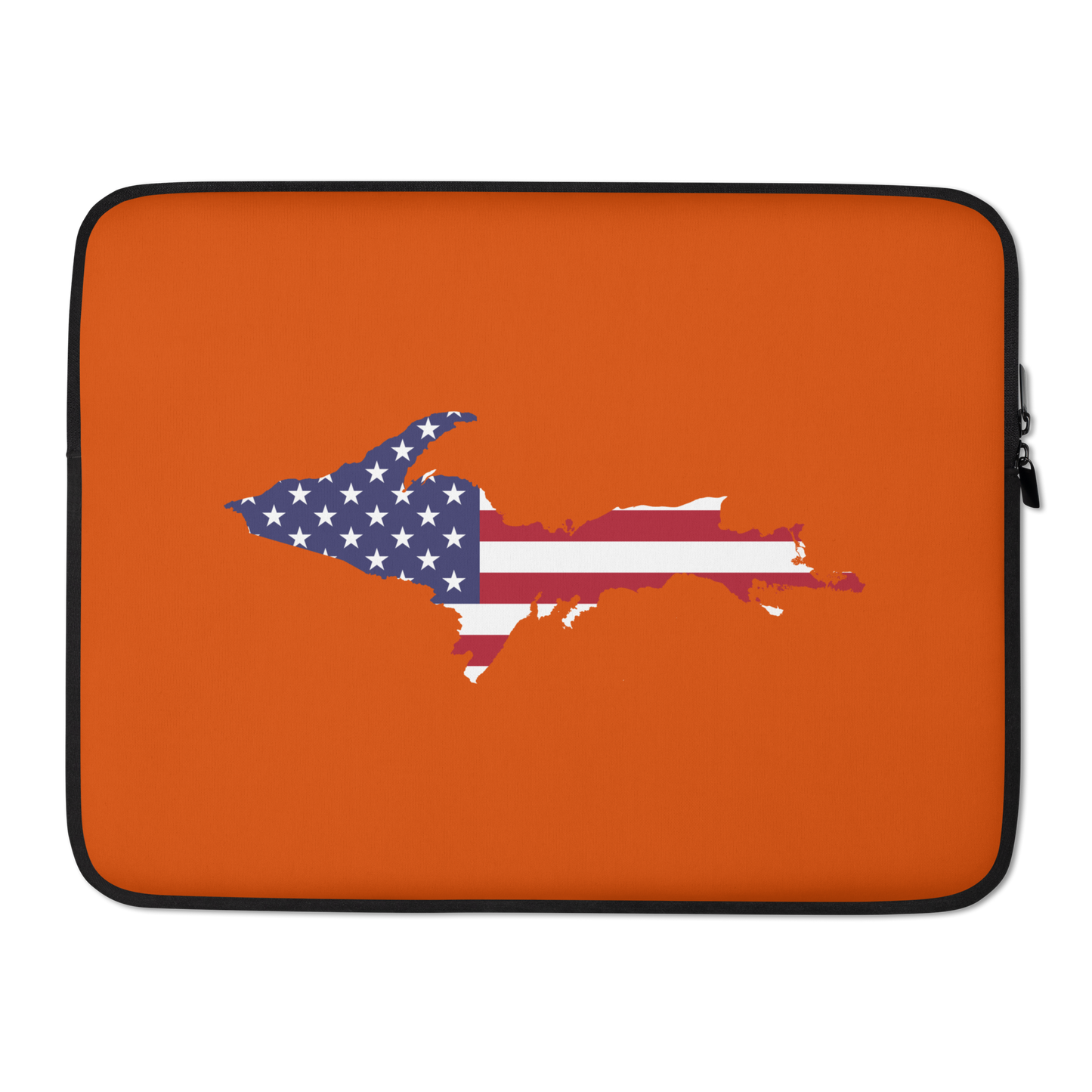 Michigan Upper Peninsula Laptop Sleeve (w/ UP USA Flag) | Maple Leaf Orange